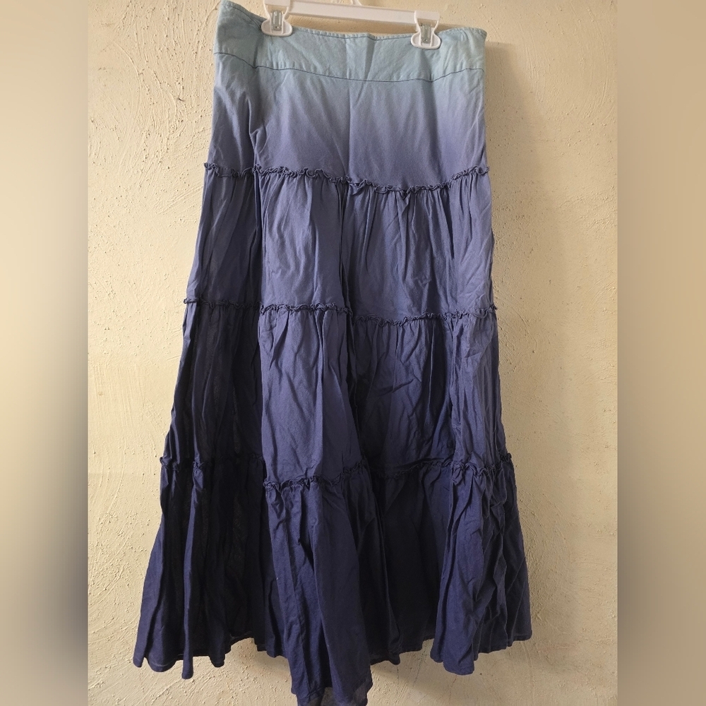 INC International Concepts Ombre Blue Maxi Skirt